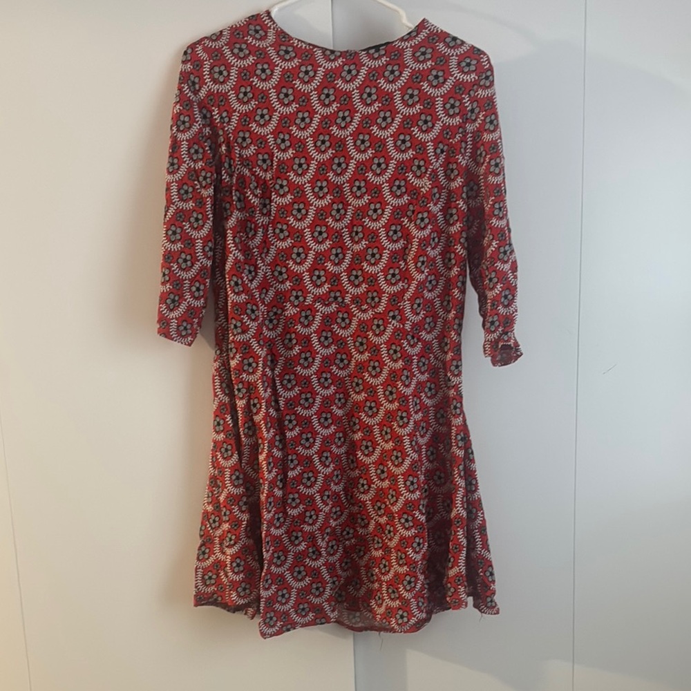 Floral Red Dress